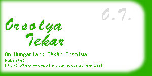 orsolya tekar business card